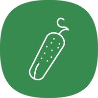 Pickle Line Curve Icon vector