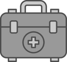First Aid Box Fillay Icon vector