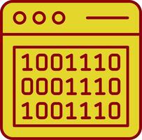 Binary Code Line Two Color Icon vector