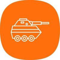 infantería camioneta línea curva icono vector