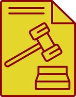 Law Line Two Color Icon vector