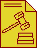 Law Line Two Color Icon vector