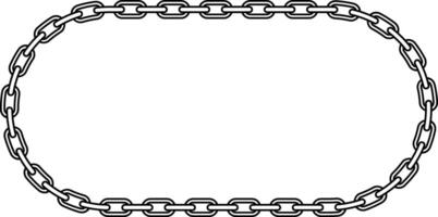 rounded chain frame with copy space for text or design vector