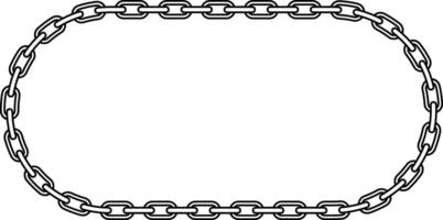 rounded chain frame with copy space for text or design vector