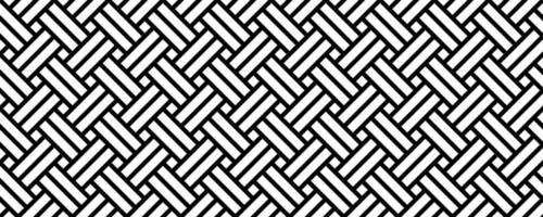 black white weave seamless pattern vector