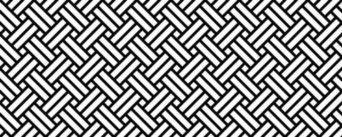 black white weave seamless pattern vector