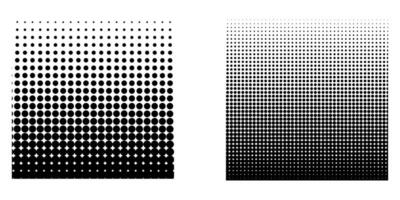 black white square halftone set vector