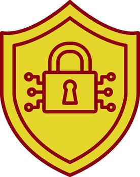 Cyber Security Line Two Color Icon vector