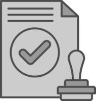 Approval Fillay Icon vector