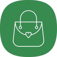 Purse Line Curve Icon vector