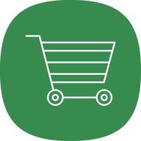 Cart Line Curve Icon vector