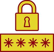 Password Line Two Color Icon vector