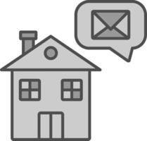 Home Message Fillay Icon vector