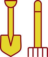Pitchfork Line Two Color Icon vector