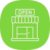 Open Line Curve Icon vector