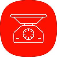 Weight Scale Line Curve Icon vector