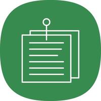 Pinned Line Curve Icon vector