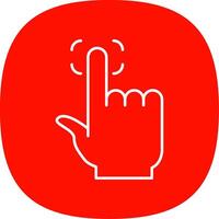 Finger Print Line Curve Icon vector