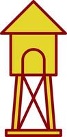 Watchtower Line Circle Icon vector