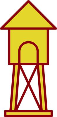 Watchtower Line Circle Icon