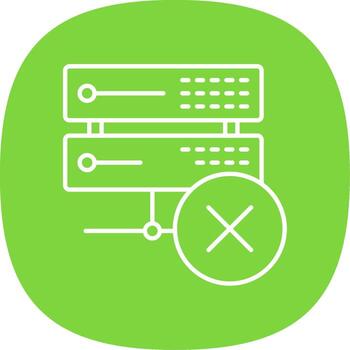 Eliminar datos línea curva icono vector