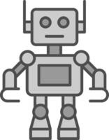 robot relleno icono vector