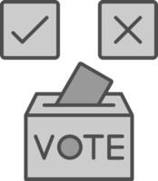 votar si relleno icono vector