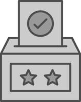 votación caja relleno icono vector