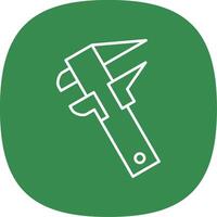 Caliper Line Curve Icon vector