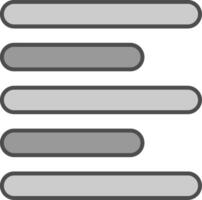 Horizontal Left Align Fillay Icon vector