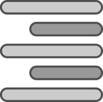 Horizontal Right Align Fillay Icon vector