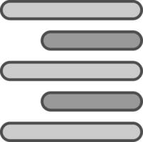 Horizontal Right Align Fillay Icon vector