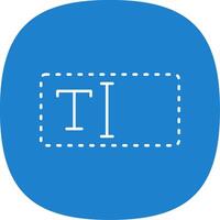 Text Box Line Curve Icon vector