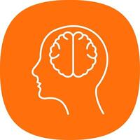 Neurology Line Curve Icon vector