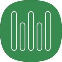 Vertical Align Bottom Line Curve Icon vector