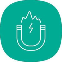 Electromagnetic Line Curve Icon vector
