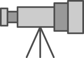 Telescope Fillay Icon vector