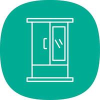 Cabinet Line Curve Icon vector