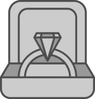 Ring Box Line Two Color Icon vector