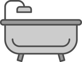 Bath Tub Fillay Icon vector