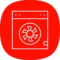 Cooler Line Curve Icon vector