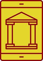Mobile Banking Line Two Color Icon vector