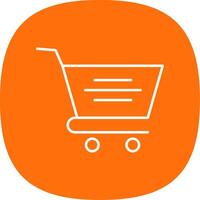 Cart Line Curve Icon vector