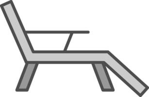 Deck Chair Fillay Icon vector