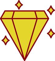 Diamond Line Two Color Icon vector