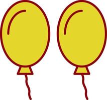 Balloons Line Two Color Icon vector