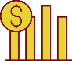 Sales Line Two Color Icon vector