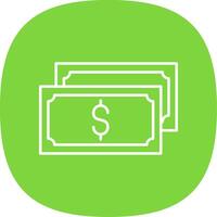 Cash Flow Line Curve Icon vector