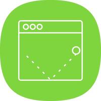 Bounce Rate Line Curve Icon vector
