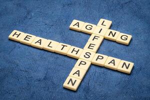 envejecimiento, esperanza de vida y lapso de la salud crucigrama foto